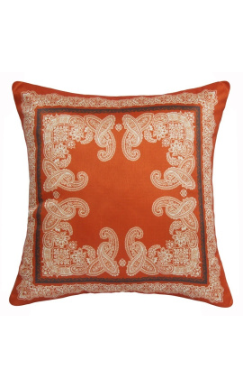 Cuscino "foglie decorative" Arancione 40 x 40