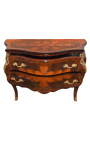 Commode marquetée 2 tiroirs avec bronzes dorés
