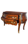 Marquetry commode 2 drawers Louis XV style with bronzes ormolu 