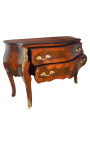 Marquetry kommode 2 skuffer Louis XV stil med bronse ormolu