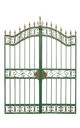 Portail de château, baroque, en fer forgé avec deux vantaux 