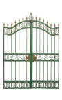 Puerta para castillo, puertas de hierro forjado barroco con dos hojas