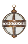 Round hall lantern patinated bronze 40 Cms