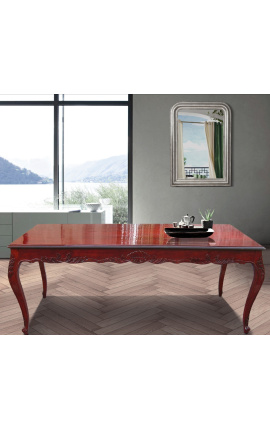 Mesa de jantar barroca em madeira de mogno manchada
