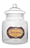 Pot de llaminadures gran de vidre bufat amb etiqueta Candy esmaltada