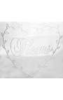 Βάζο φυσητό γυαλί με διακόσμηση σε σχήμα καρδιάς "Fleurs"