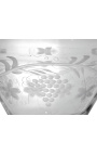 Blown and hand-cut glass fruit bowl