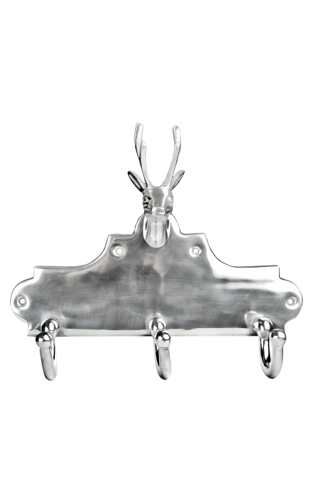 Coat rack aluminium "Deer Head" med 3 krokar