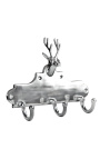 Coat rack alumínium "Deer fej" 3 horggal