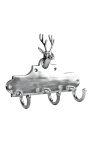 Coat rack aluminium "Deer Head" med 3 krokar