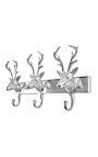 Porte manteau en aluminium "3 Têtes de cerf" à 3 crochets