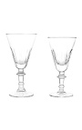 Ensemble de 6 verres à vin en cristal transparent