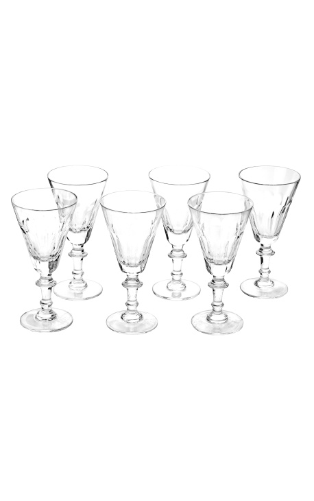 Set 6 kozarcev za vino prozoren kristal