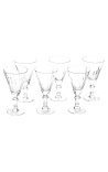 Conjunto de 6 vasos de agua cristal transparente