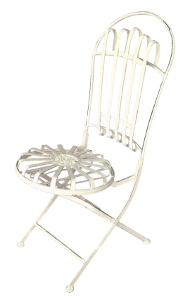 Zniszczone żelazne krzesło.Kolekcja "Elegancja"