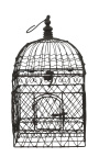 Set of two square wrought iron cages