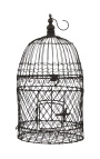 Ensemble de deux cages rondes en fer forgé