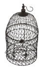 Ensemble de deux cages rondes en fer forgé