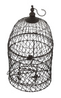 Set of two round wrought iron cages