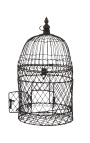 Ensemble de deux cages rondes en fer forgé