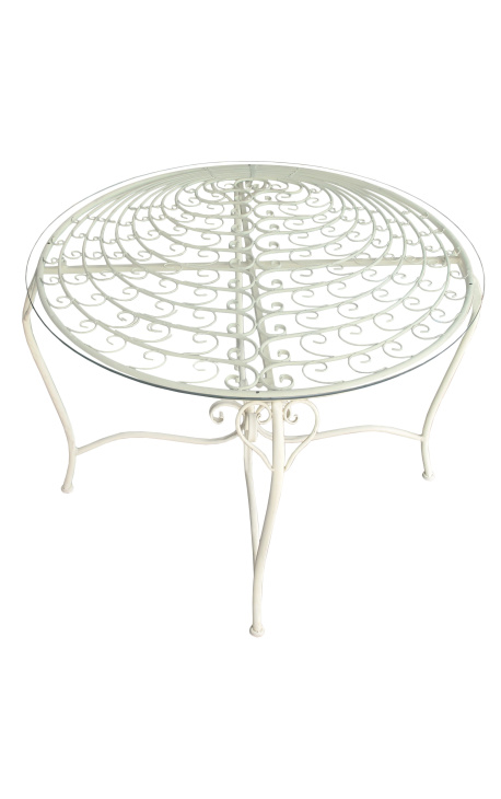 Wrought iron table. Collection "Peacock"