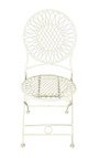 Wrought iron beige chair. Collection "Umbrella"
