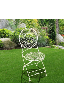 Wrought iron beige chair. Collection &quot;Umbrella&quot;