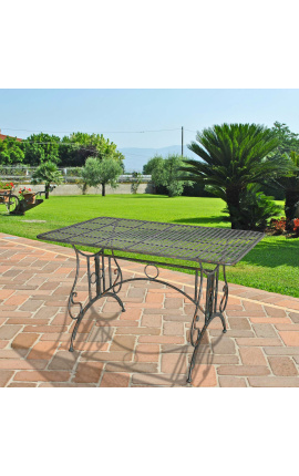 Dining table in wrought iron. Collection &quot;Verdigris&quot;