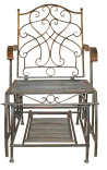Rocking chair en fer forgé. Collection Vert-De-Gris
