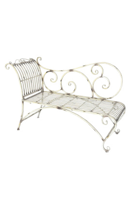 Daybed patinated wrought iron beige