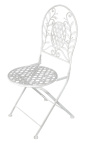 Silla plegable en hierro forjado. Colección Olivier