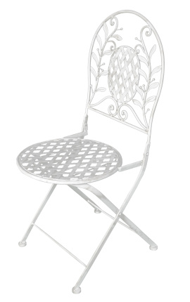 Folding chair in wrought iron. Collection "Olivier"
