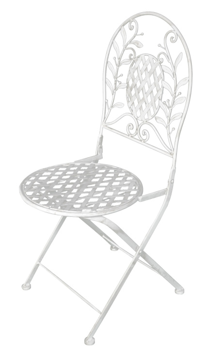 Silla plegable en hierro forjado. Colección Olivier