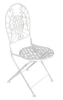 Folding chair in wrought iron. Collection "Olivier"