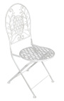 Silla plegable en hierro forjado. Colección Olivier