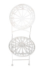 Πτυσσόμενη καρέκλα από σφυρήλατο σίδερο. Συλλογή "Lily flowers"