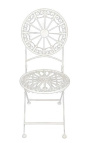Folding chair in wrought iron. Collection "Lily flowers"