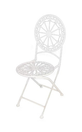 Cadira plegable de ferro forjat. Col·lecció "Flors de lliri"