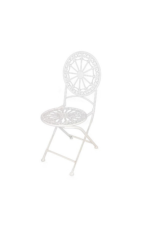 Folding chair in wrought iron. Collection "Lily flowers"