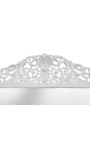 Enorme miroir de style baroque en bois laqué blanc - 11