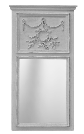 Trumeau Louis XVI oud verweerd grijs hout