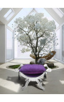 Скамья "Dagobert" бархатные ткани фиолетовый и серебряный дерево
