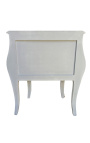 Table de nuit (chevet) commode bois gris patiné avec 3 tiroirs