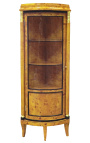 Erste Eckvitrine im französischen Empire-Stil mit Intarsien aus Ulmenholz
