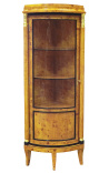Vitrine de canto estilo império em elm burl - 8