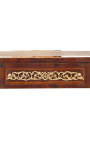 Bureau plat in stile Luigi XVI con intarsi e bronzi