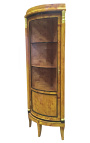 Vitrine de canto estilo império em elm burl - 8