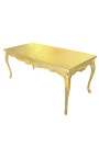 Jedálenský stôl drevený barokové plátkové zlato