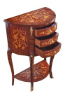 Bedside 3 drawers inlaid wood with shelf - 16