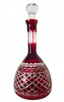 Glass decanter blow and hand carved